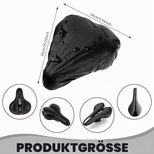 AUNGCSHE Regenschutz Fahrradkorb, Fahrradsattel Regenschutz- für Alle Fahrradkörbe Hinten, Fahrradsattel… – Ansicht 3