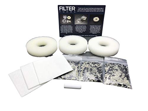 Filterschäume, kompatibel mit Biorb Service-Kit, 3 x Reinigungspads und 1 x Ausströmer