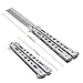 TRUEGOOD Butterfly Knife Trainning Practice Comb Unsharpened Blade (Silver-Comb)