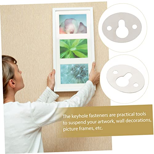 Image of DOITOOL 5sets Elegant Shelf Bracket Hangers Keyhole for Framing Drywall Hanging 15pcs*5