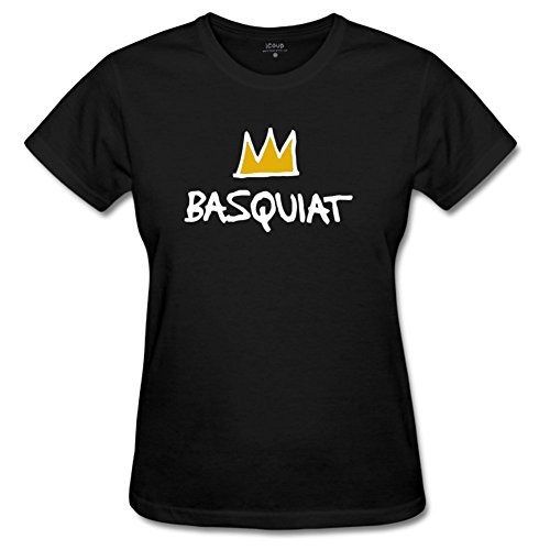 iCoup Julongcul Basquiat Crown T-Shirt for Womens L Black