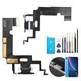 Dock Connector for iPhone XR Charging Port Flex Cable Replacement for iPhone XR 1984, A2105, A2106, A2108 USB Charger Dock Board Connector with Tools(Black)