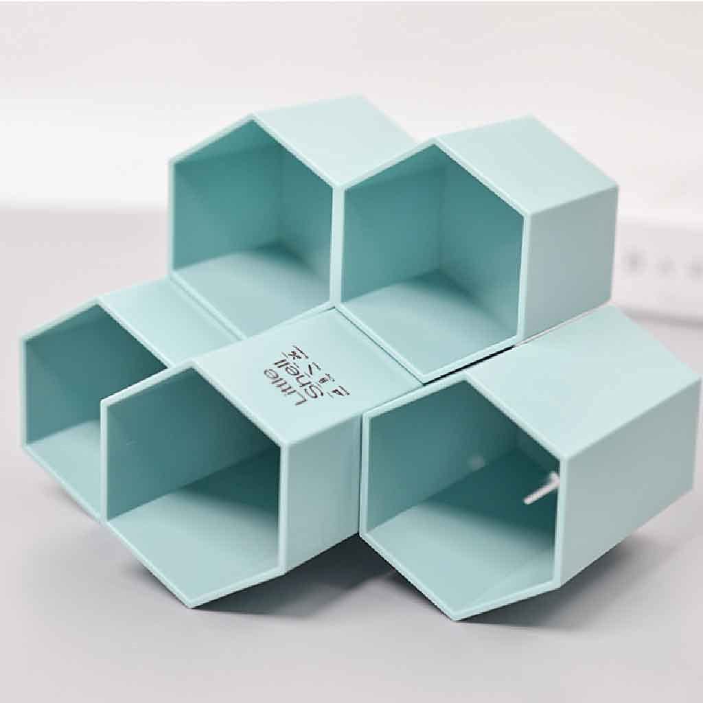 Papelería Portalápices Hexagonal, portalápices Creativo de Gran Capacidad, portalápices de plástico Simple para Oficina y Aula Portalápices