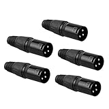 Dies sind XLR-Stecker der professionellen Serie, kompaktes Design mit stabiler Druckgussschale, glasfaserverstärkter Hartplastikeinsatz zum sicheren Klemmen aller Kabel.