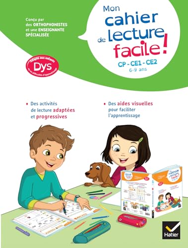 Mon cahier de lecture facile ! adapté aux enfants DYS ou en diffi...