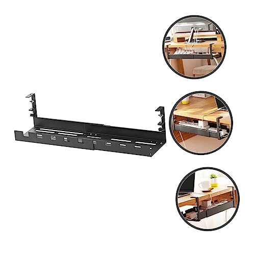 Bandeja organizadora de cables Gadpiparty para escritorio, soporte telescópico para gestión de cables, caja de almacenamiento para oficina miniatura 3