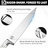 Knife Set, 15 Pcs Kitchen Knife Block Set, Enduring Razor-Sharp Japanese High Carbon Stainless Steel Chef Knife Set with Block and Sharpener, Premium Knives Set for Kitchen, White Acacia
