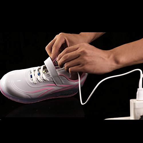 Ufatansy Roller Skate Shoes Roller Shoes for Girls USB Charging Shoes for Kids Skates Boys Sneakers Gifts(6.5 M US=40CN,Blue)3