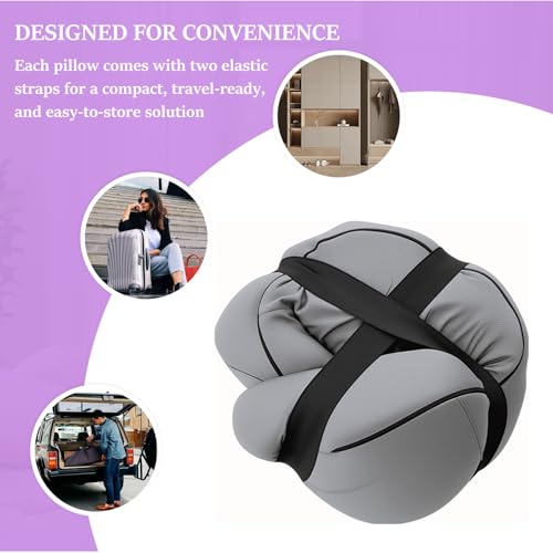 Image of Ergonomic Lap Desk Pillow with Cooling Memory Foam - Gaming Cushion for Bed, Laptop Support, and Reading Pillow with Armrest for Comfort at Home, Office, or Travel (Grey)