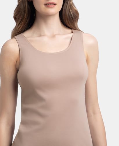 Image of Jockey 1535 Women Super Combed Cotton Rib Fabric Inner Tank Top With StayFresh Treatment