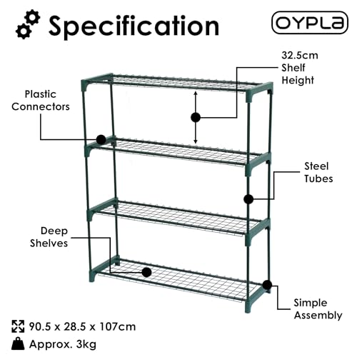 Oypla Flower Staging Display Greenhouse Racking Shelving Double Pack