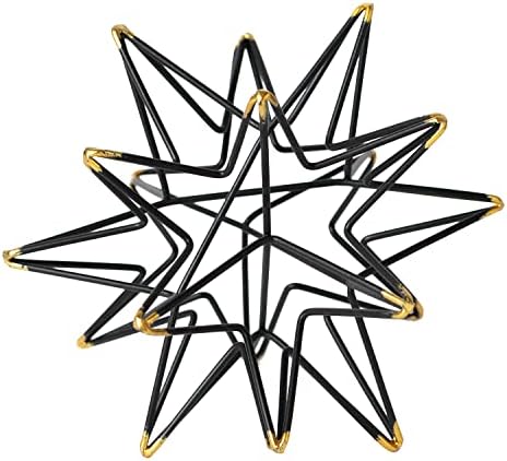 6” Metal Geometric Star Sculpture, Black… 6” Metal Geometric Star Sculpture, Black…