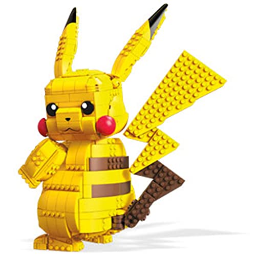 Mega Mega Pokémon Jumbo Pikachu toy building set, 12 inches tall, poseable, 825 bricks and pieces, for boys and girls…