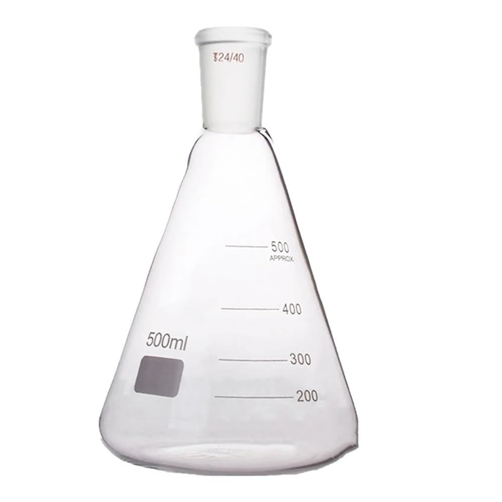 Vetreria da laboratorio Beuta di Erlenmeyer in vetro 24/40 da 500 ml con giunto smerigliato Vetreria da laboratorio