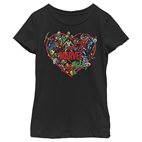 Marvel Girl's Hero Heart T-Shirt