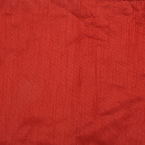 Image of E-EZRA Premium Raw Silk Table Runner for Centre Table / Coffee Table / 4 Seater / 6 Seater Dining Table (72 Inch, Red)