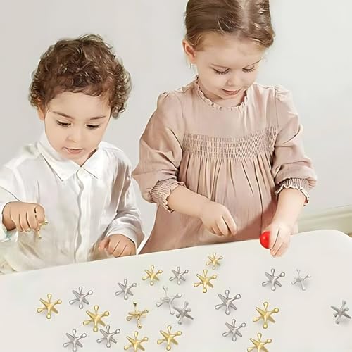 WUSJCOF 2 Sets Retro Metal Jacks und Ball Game,Klassisches Jackspiel,Party Favor Game-Preise für Kinder und Erwachsene（22 Stück）