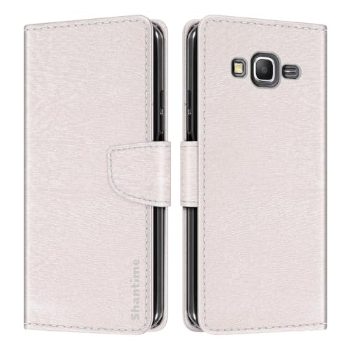 Shantime Étui Portefeuille Cuir Compatible avec Samsung Galaxy Grand Prime G5308W, Housse Colorée Rabat avec Cartes, Fermeture Aimantée Protection...