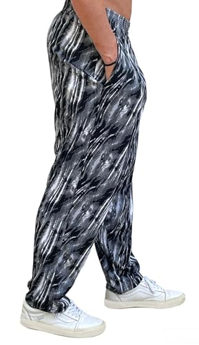 Mens/Womens Baggy Workout Pants. Bodybuilding Active wear. Gym Workout Pants with Our Grey Tide Design
