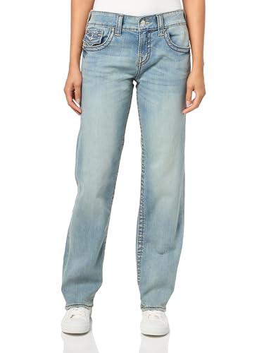 T-shirt True Religion Ricki pour femme, coupe décontractée bleu Dauphin Azur taille 24