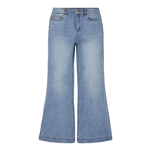 Jeans fille qui ne glisse pas pantalon denim bootcut taille haute ajusté