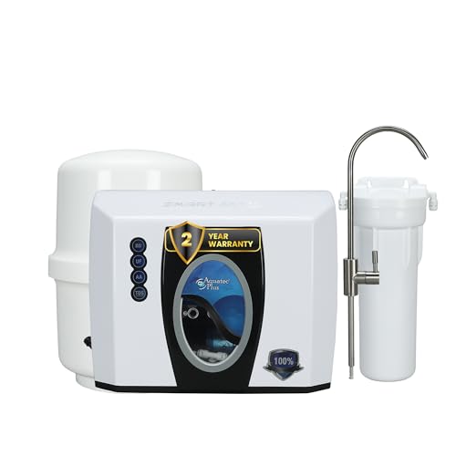 Image of Aquatec Plus - Smart Pure - UTS Under Sink Storage pressure tank 12 L RO+UF+TDS + Alkaline + Copper + Zinc Water Purifier (Off-White) Works up to 3500 TDS