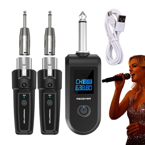 Émetteur de microphone sans fil pour chanter et jouer de la guitare