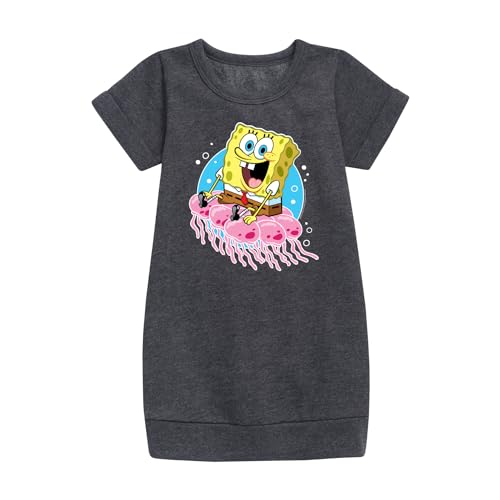 HYBRID APPAREL - Spongebob Squarepants - Spongebob and Jellyfish - Toddler & Youth Girls Fleece Dress