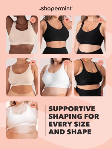 Image of SHAPERMINT Wireless Bras for Women No Underwire - Small to Plus Size Bralettes with Support and Natural Lift