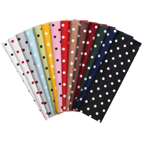 Image of 14 Pack Polka Dot Headbands for Women, Fashion Soft Elastic Cloth Hairbands