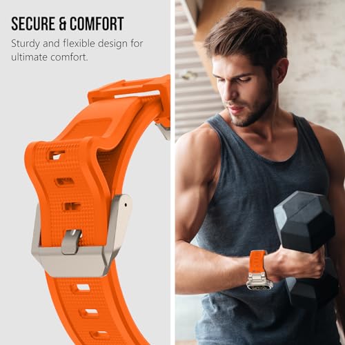 Image of KADES Rugged TPU Sport Band for Apple Watch Ultra 3 /2 /1 49mm, Metal Connectors for Apple Watch Series 11 /10 /SE3 46mm Series 9 /8 /SE2 /7 /6 /SE /5 /4 /3 /2 /1 45mm /44mm /42mm