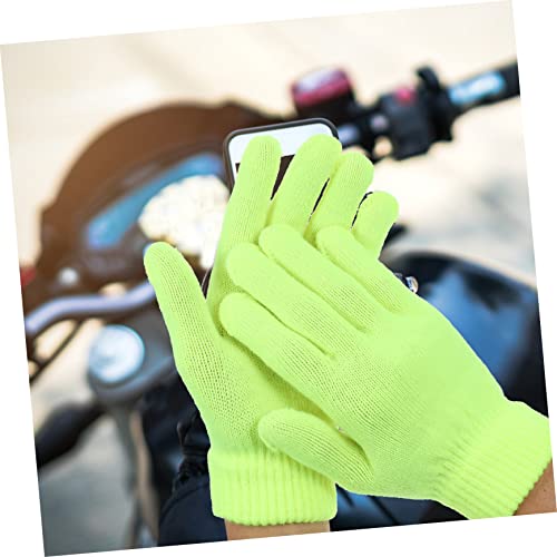 Sherchpry 4 Pairs Fluorescent Gloves Outdoor Accessories Outdoor Gloves Outdoor Work Gloves Freezer Gloves Construction Gloves Windproof Gloves Knitted Glove Versatile Warm Glove Fishing Man #TOP2