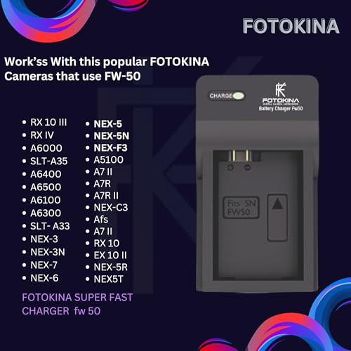 FOTOKINA-Fw-50-Battery-Charger-Compatible-for-Sony-NP-FW50-Battery-Comaptiable-with-A7A7IIA7R-A5100-NEX6-A6000-Cameras