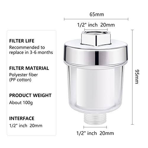 CYTMALL 5 Micron Purifier Output Universele Douche Filter PP Katoen Huishoudelijke Keukenkranen Zuivering Thuis Badkamer Accessoires: (Color : 2 Filters) - Image 3