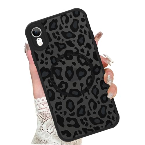 Image of KANGHAR Case for iPhone XR Phone Case Leopard Printed Pattern | Cute Cheetah [Compatible with Magsafe] Protective Magnetic Case for Girls Women Men 6.1 inch