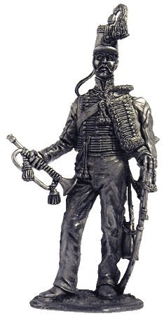 Trumpeter Of The Hussar Regiment (Italy) Tin Soldiers Metal Sculpture Miniature Figure Collection 54Mm (Scale 1/32) (Misc88) #TOP5