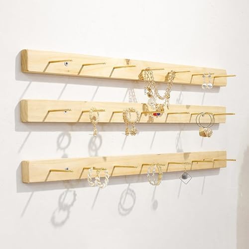 Wall Mounted Jewelry Organizer - 3 Piece Hanging Display Rack for Bracelets, Rings, Bangles - Perfect for Retail Jewelry Displays & Clothing Store Showcases