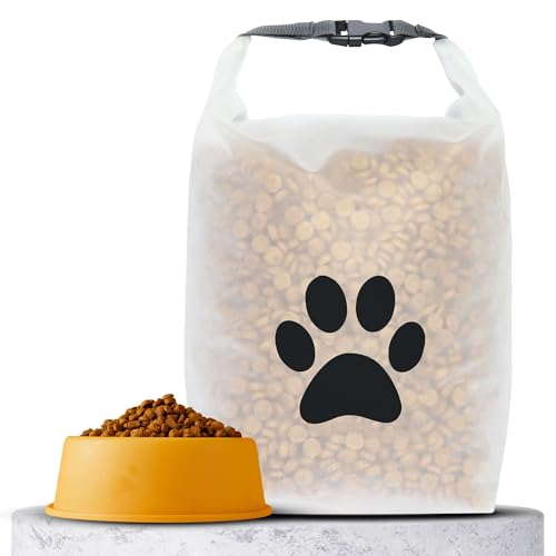 (re)zip Large Roll Top Pet Food Storage Bag 40-Cup, BPA-Free, Food-Grade, Pet-Safe, Freshness Seal for Camping, Travel & Daily Use, Machine Washable, Black