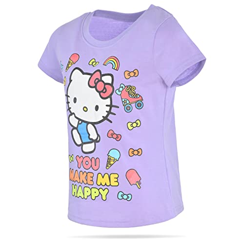 Image of Hello Kitty Girls Tee Shirts - 2 Pack Short Sleeve T-Shirts for Girls with Adorable Artworks and Slogans for Girl's Style