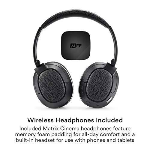 Image of MEE Audio Connect T1CMA Bluetooth Over-Ear Wireless Headphones Headset for TV with no Audio Delay; Includes Transmitter (Optical /AUX /RCA) and CinemaEAR Audio Enhancement for Seniors & Hard of Hearing