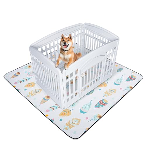 LOOBANI 洗えるペットシーツ 超吸水 ペットマット 防水 滑り止め おしっこマット 速乾 漏れ防止 ペットの健康状態の観察 おしゃれなデザイン 消臭 介護 エコ 噛み耐性 抗菌加工 子犬とシニア犬のトイレトレーニング 2枚セット ペットシーツ 洗える
