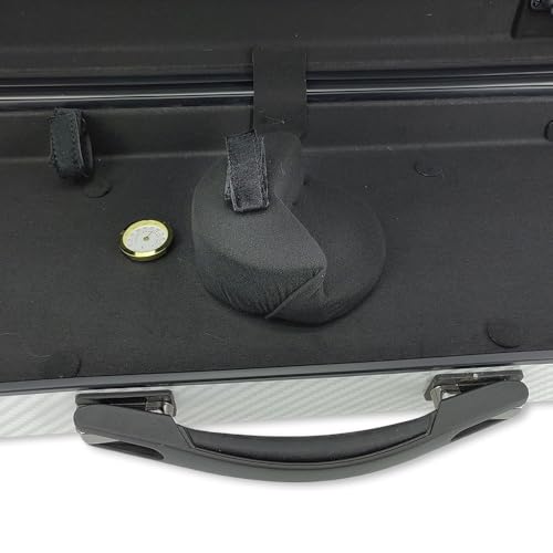 Yinfente Advance Violinenkoffer 4/4 Kohlefaser Hüllen Hartschale für Violine mit Rücken Gurt starker Griff leicht zu tragen Musikbuch Tasche