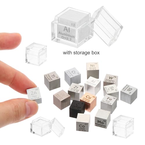 PATIKIL Carbon Cube, 10mm C Density Cube High Density Element Cube Unique Metal Cube Periodic Table of Elements Collections Lab Experiment Teacher Scientific Classes