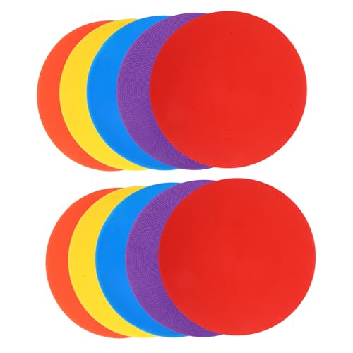 NULYLU Football Training Tools 10pcs Soccer Cones and Non-Slip Marking Cones for Drills