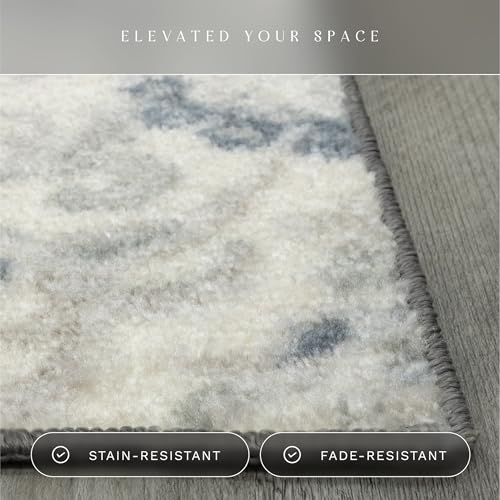 Tapete Maples Rugs Blooming Damask 116x76 cm Gris/Azul miniatura 4