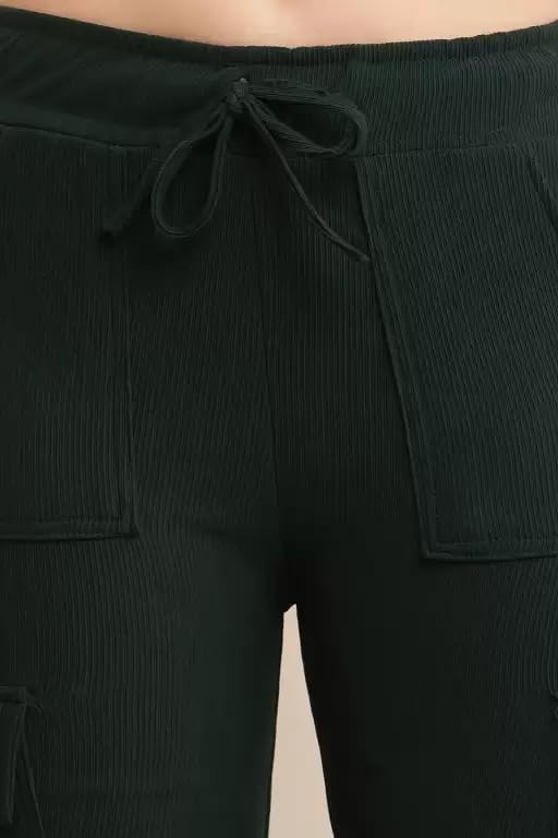 Image of Women Solid Loose Fit Knitted Cargo - Parent (BZCR9)