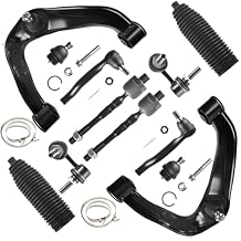 Front Upper Control Arm w/Ball Sway Bar Tie Rod Suspension Kit Compatible with Nissan Frontier 05-19, Pathfinder 05-12, Xterra 05-15 All Models [Replace#K621245, K621246, K80470, K80471]