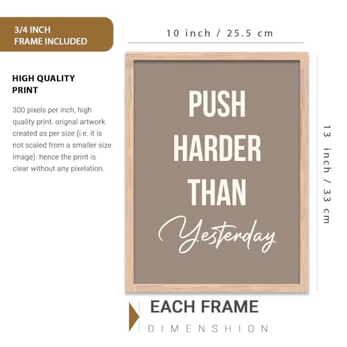 Image of kotart Motivational Quote wall frames for wall hanging, Home decor wall paintings for living room, bed room | Poster with glass frames - Set of 6 Multicolo (10x13 inch, G)