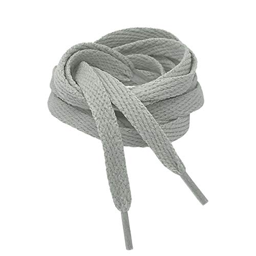 Image of Flat Shoelaces 5 /16 inch Wide Shoe Lace 2 Pair - For Canvas Sneaker Athletic Tennis Shoe Laces