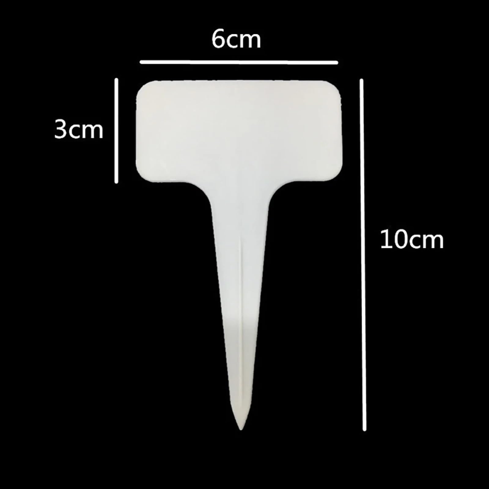 12 plastikowych etykiet na rośliny typu T | Wielokolorowe opakowanie 12 sztuk, 10x6 cm, wytrzymałe, wodoodporne, do markerów ogrodowych(White)